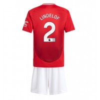 Camisa de time de futebol Manchester United Victor Lindelof #2 Replicas 1º Equipamento Infantil 2024-25 Manga Curta (+ Calças curtas)